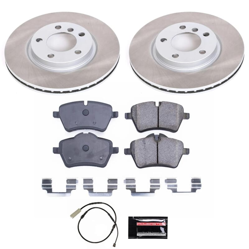 PowerStop — Semi-Coated Rotor and Low-Dust Ceramic Brake Pad Kit