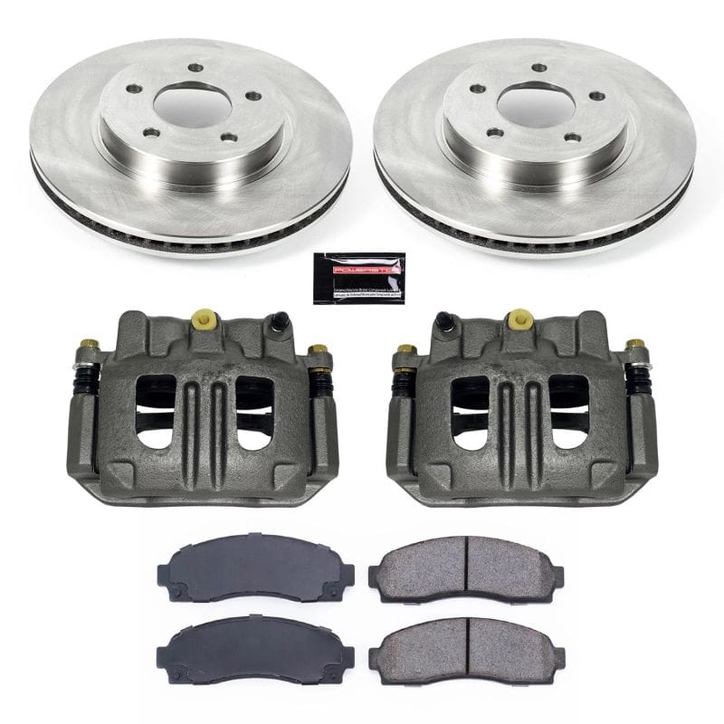 PowerStop — OE Stock Replacement Low-Dust Ceramic Brake Pad, Rotor and Caliper Kit