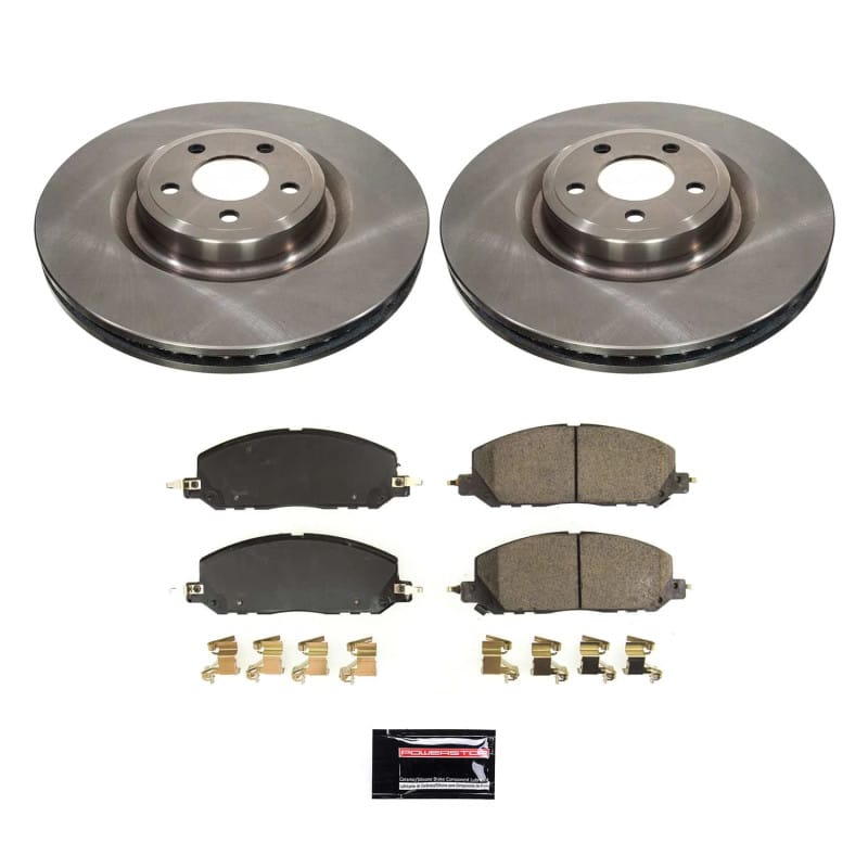 PowerStop — OE Stock Replacement Low-Dust Ceramic Brake Pad and Rotor Kit