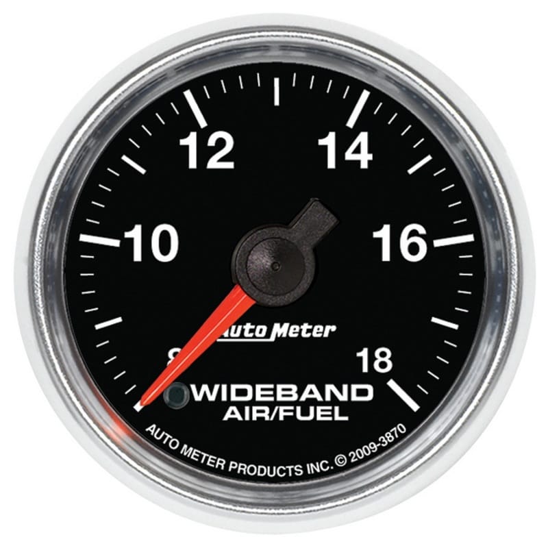 AutoMeter — GAUGE, AIR/FUEL RATIO-WIDEBAND, ANALOG, 2 1/16", 8:1-18:1, STEPPER MOTOR, GS