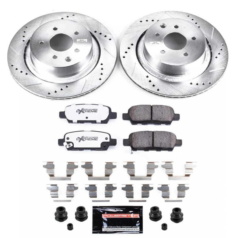 PowerStop — Z26 Street Performance Ceramic Brake Pad and Drilled & Slotted Rotor Kit