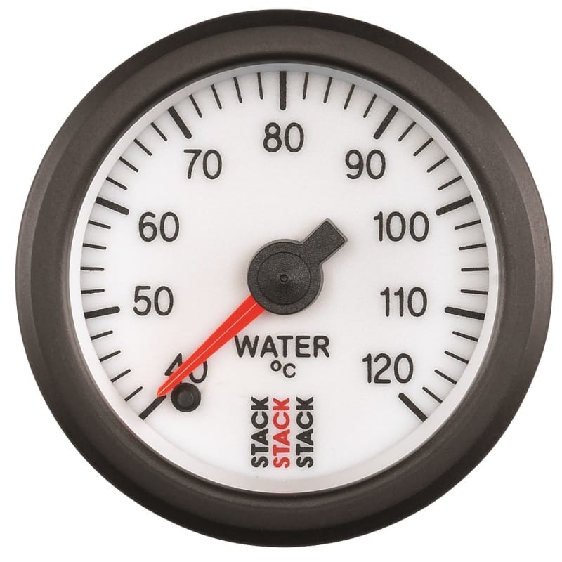 AutoMeter — GAUGE, WATER TEMP, PRO STEPPER MOTOR, 52MM, WHT, 40-120?C, 1/8" NPTF MALE