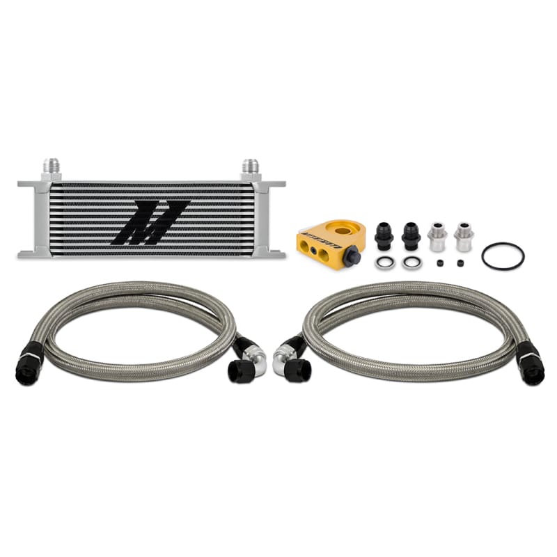 Mishimoto — Universal Oil Cooler, 13-Row, Silver, Thermostatic, Kit