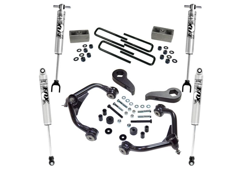 Superlift — 3" Lift Kit w/ FOX Shocks - 11-18 (19 Leg/Lim) Silv/Sierra 2500HD/3500HD
3in. Lift Kit w/FOX Shocks-11-18 (19 Leg/Lim) Silv/Sierra 2500HD/3500HD
