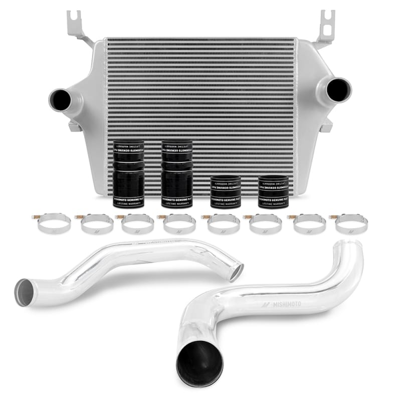 Mishimoto — Mishimoto 99-03 Ford 7.3L Powerstroke PSD Silver Intercooler Kit w/ Polished Pipes
