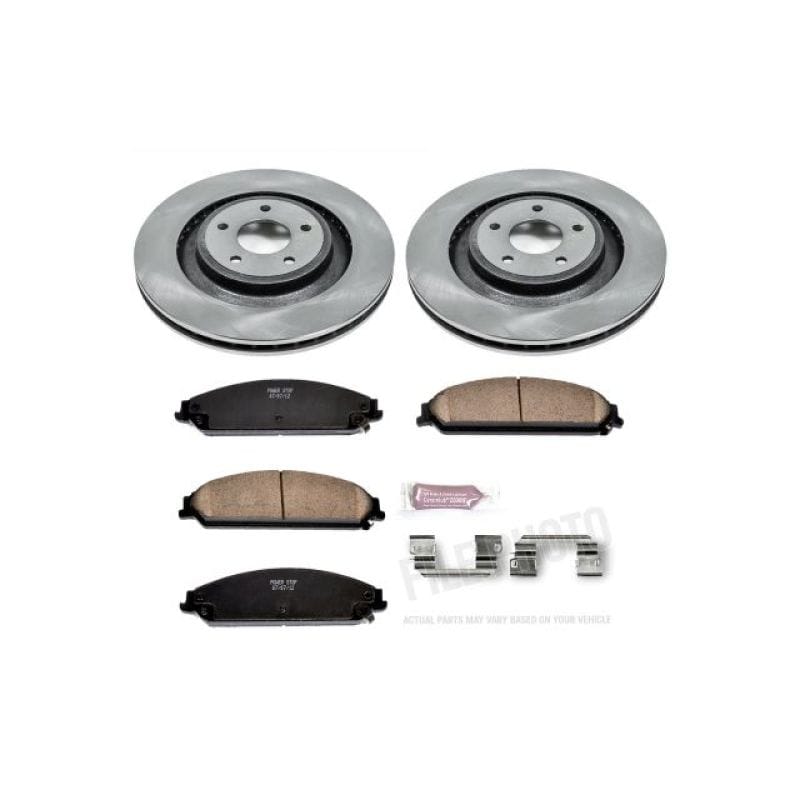 PowerStop — OE Stock Replacement Low-Dust Ceramic Brake Pad and Rotor Kit