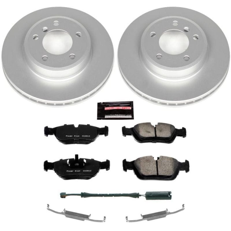 PowerStop — Genuine Geomet Coated Rotor and Carbon-Fiber Ceramic Brake Pad Kit
