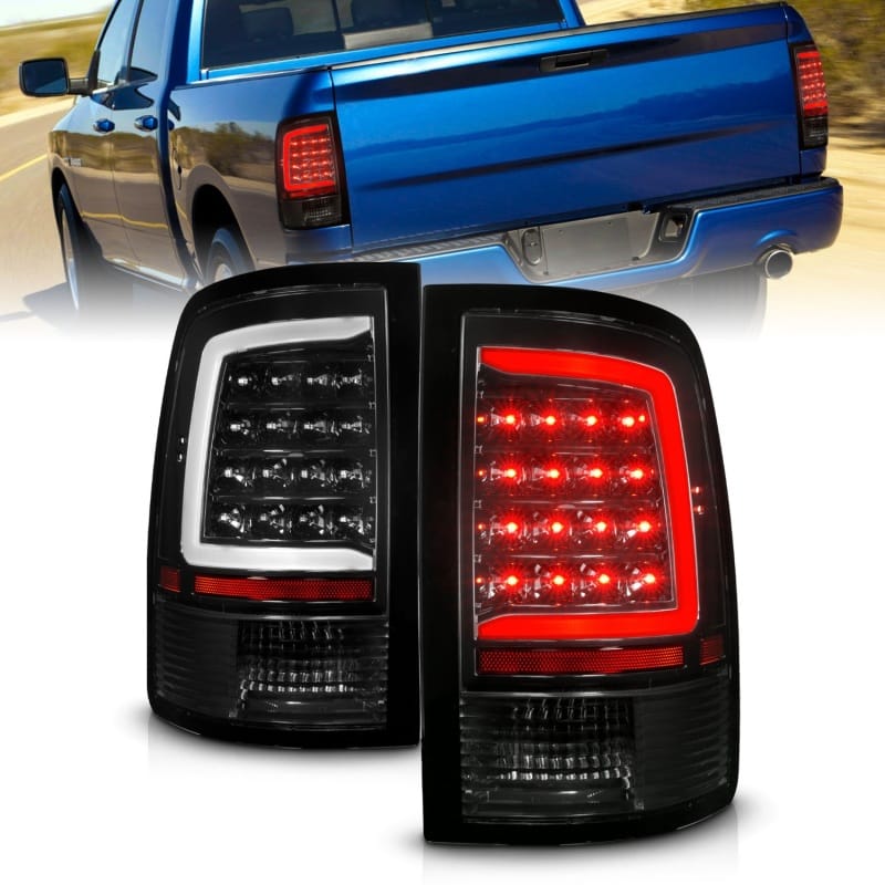 ANZO — ANZO 09-18 Dodge Ram 1500 Full LED Taillights w/ Sequential Black Housing/Clear Lens
Tail Light Set