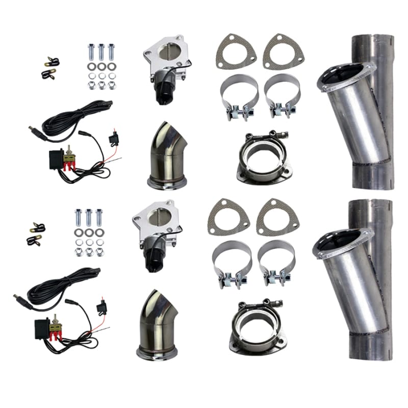 Granatelli Motor Sports — Electronic Exhaust Cutout Systems - Aluminized Mild Steel - Slip Fit