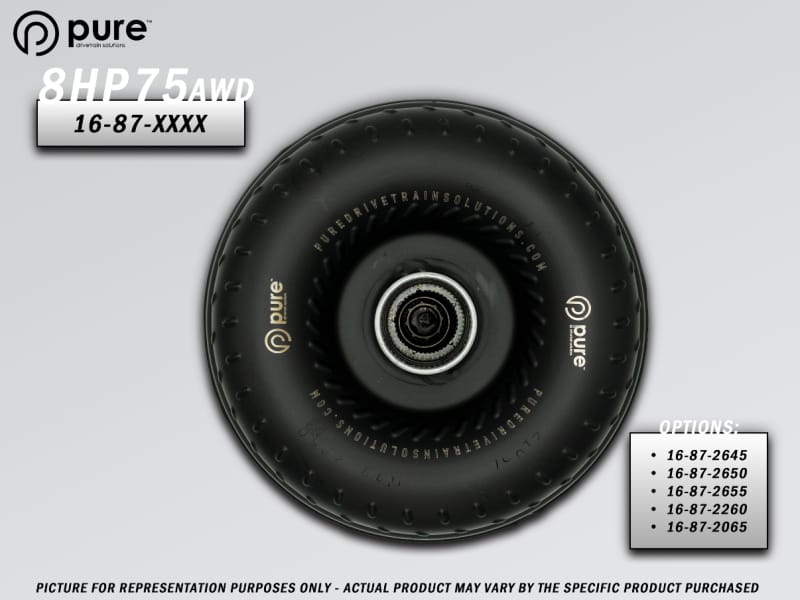 Pure Drivetrain Solutions — Pure Drivetrain 8HP75 High Performance Billet Race Torque Converter - 26/50 Stator - AWD