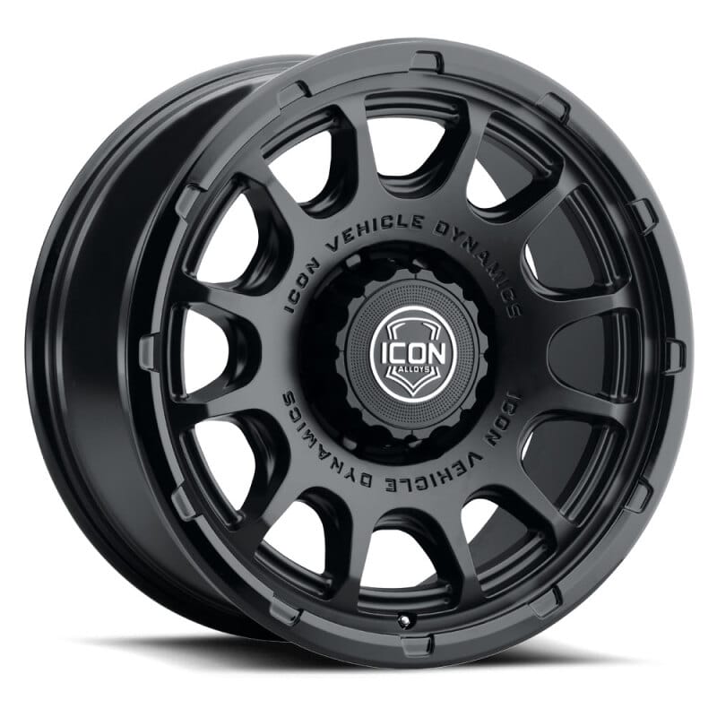 ICON — ICON ALLOYS RANCHO DBL BLACK - 20 X 9 / 8 X 6.5 / 12mm / 5.5" BS