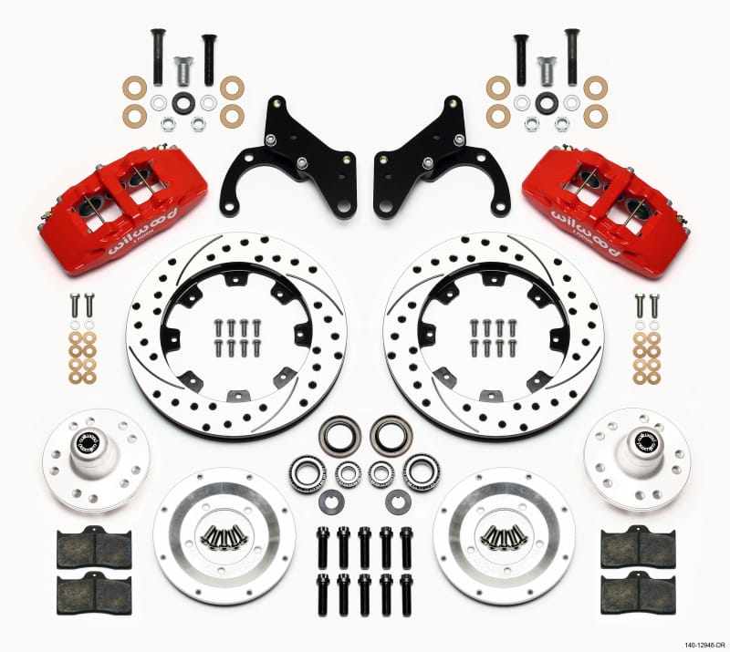 Wilwood — KIT,FRONT,IMPALA DRUM 69-70/DISC 68-70/ VETTE 69-82,DP6,12.19x1.10,DRILLED,RED