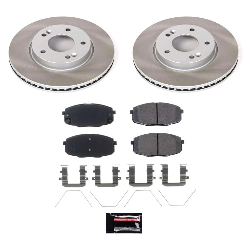 PowerStop — Semi-Coated Rotor and Low-Dust Ceramic Brake Pad Kit