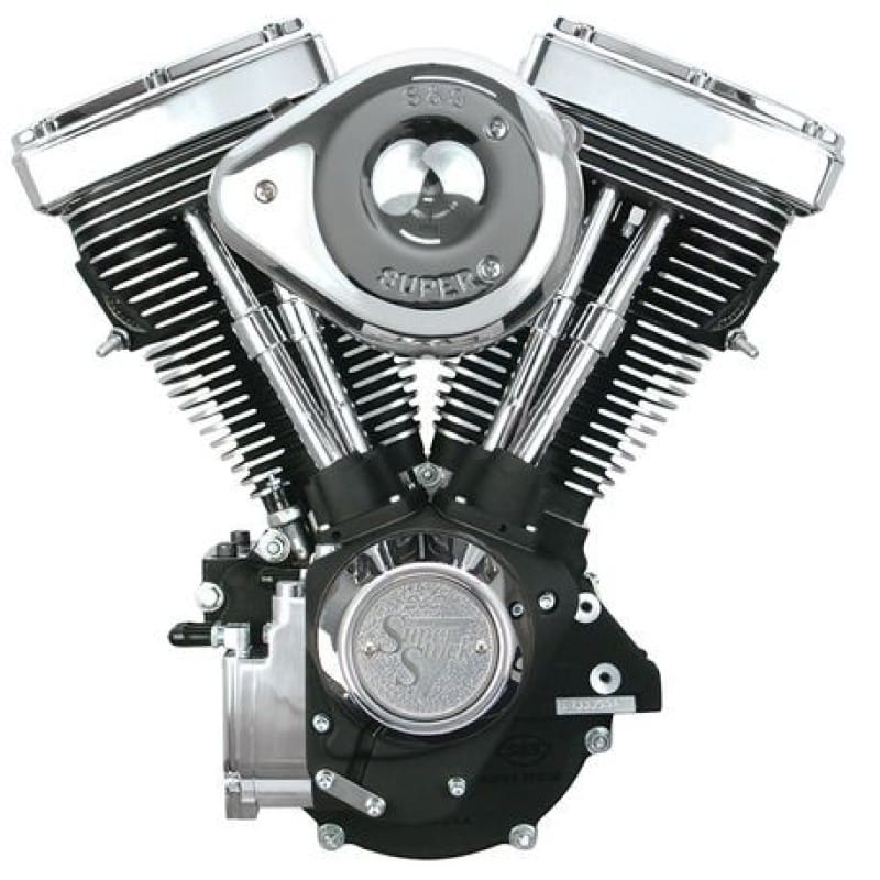 S&S Cycle — S&S Cycle 84-99 BT V80 Complete Assembled Engine w/ 508 Cams - Wrinkle Black