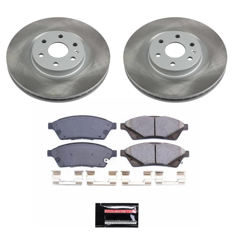 PowerStop — Semi-Coated Rotor and Low-Dust Ceramic Brake Pad Kit