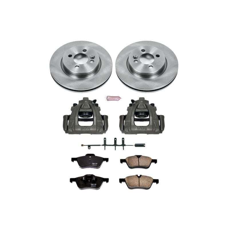 PowerStop — OE Stock Replacement Low-Dust Ceramic Brake Pad, Rotor and Caliper Kit