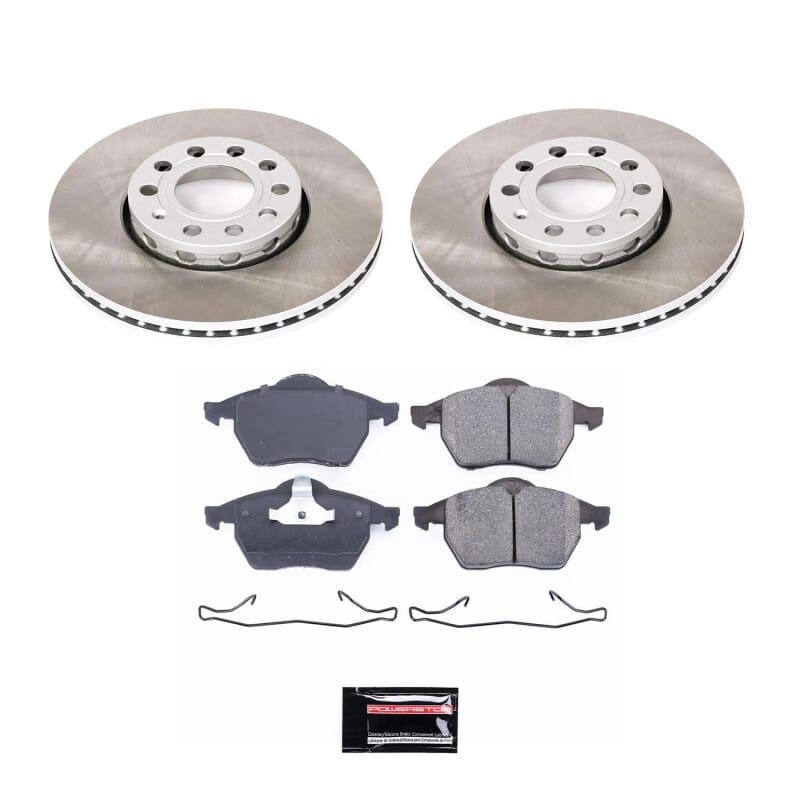 PowerStop — Semi-Coated Rotor and Low-Dust Ceramic Brake Pad Kit