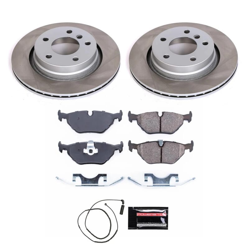 PowerStop — Semi-Coated Rotor and Low-Dust Ceramic Brake Pad Kit