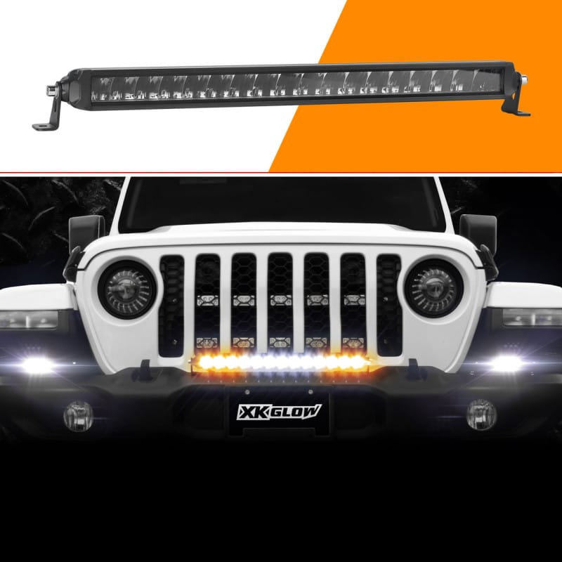 XKGLOW — XK Glow Razor Light Bar Fog + Strobe + High Beam Driving No Wire & Switch 20in