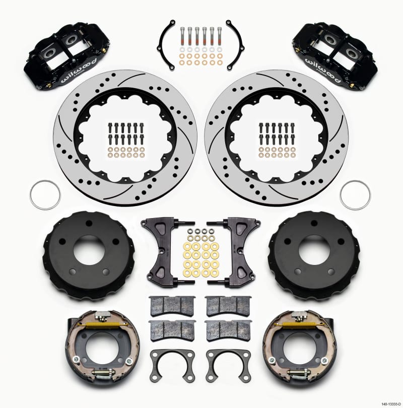 Wilwood — KIT,REAR,DISC/DRUM,BIG FORD,2.36 OFFSET FNSL4R,5x5.50 BC,14.00 ROTOR,DRILLED