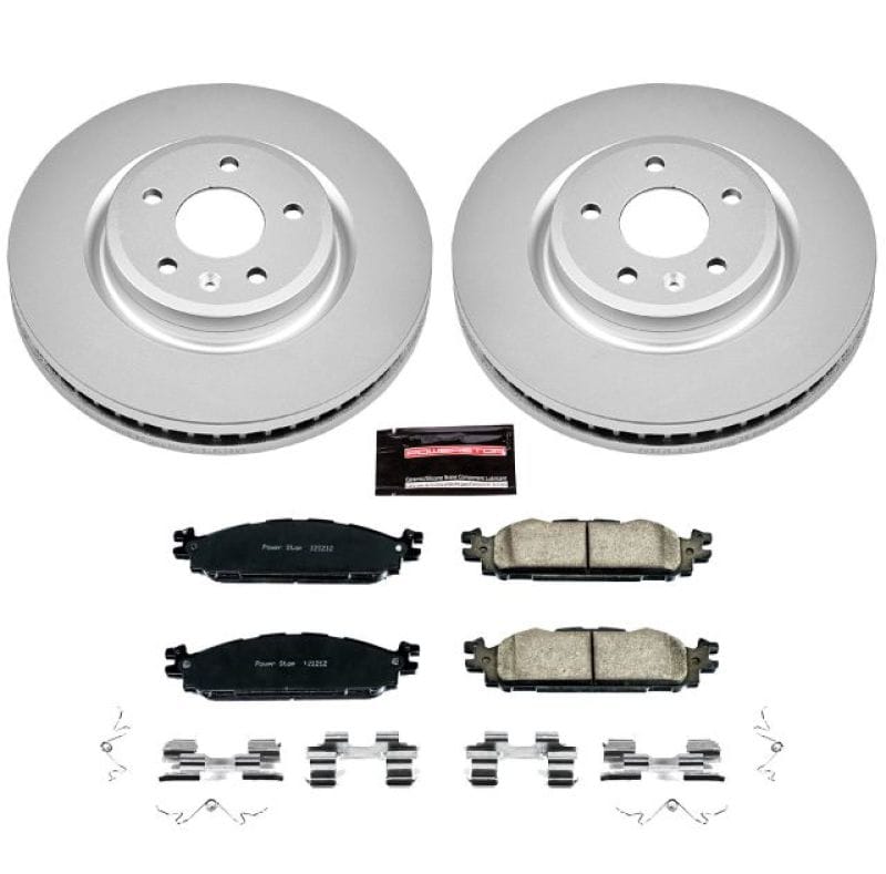 PowerStop — Genuine Geomet Coated Rotor and Low-Dust Ceramic Brake Pad Kit