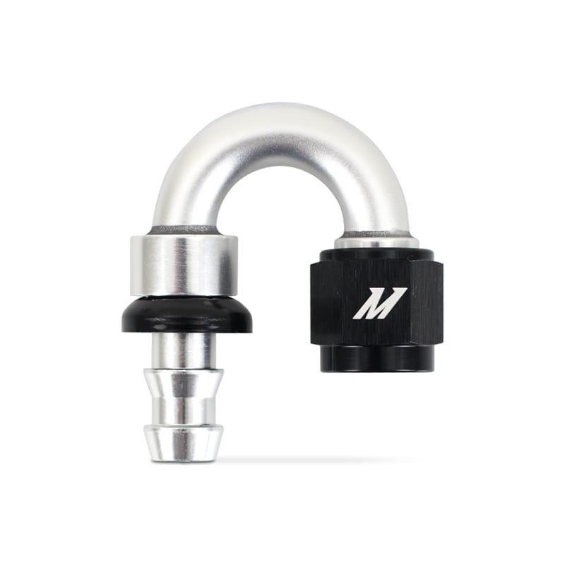 Mishimoto — Push-Lock Fitting, -6AN, 180-Degree