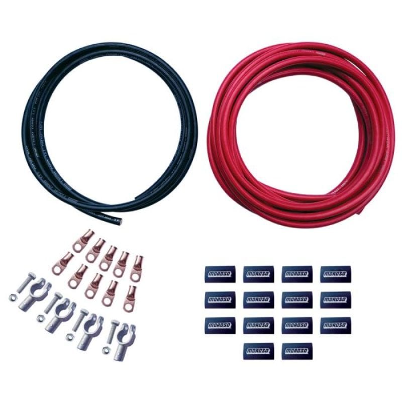 Moroso — Moroso Remote Dual Batteries Crimp On Terminals Battery Cable Kit