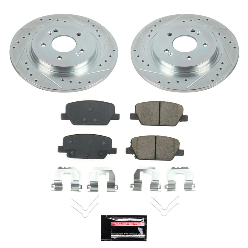 PowerStop — Semi-Coated Rotor and Low-Dust Ceramic Brake Pad Kit