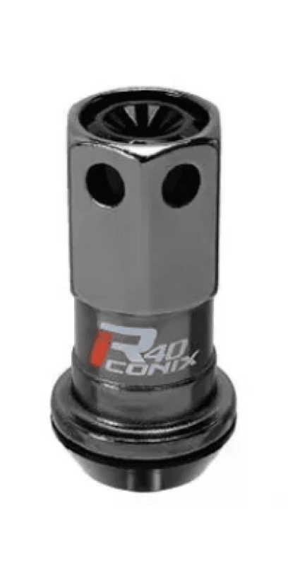 Project Kics — Project Kics R40 Iconix 12x1.50 Black Lug Nut (Black Seat) - 1pc