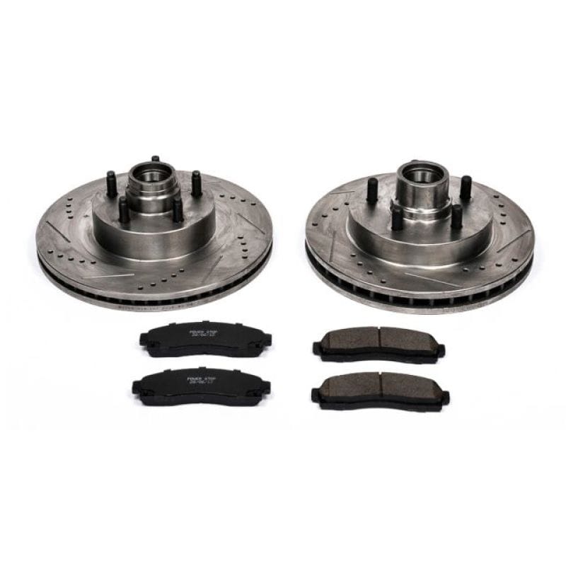 PowerStop — Z23 Daily Driver Carbon-Fiber Ceramic Brake Pad and Drilled & Slotted Rotor Kit