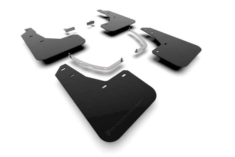 Rally Armor — Black Mud Flap/Metallic Black Logo