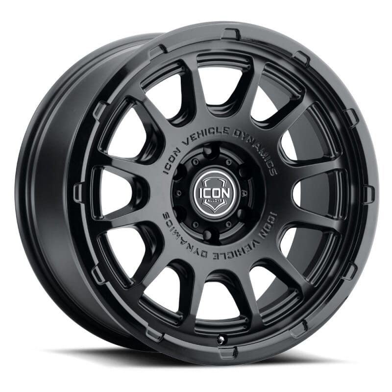 ICON — ICON ALLOYS RANCHO DBL BLACK - 20 X 9 / 6 X 135  / 16mm / 5.625" BS