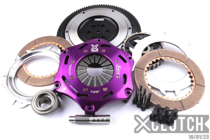 XCLUTCH — Clutch Kit Inc Chromoly Flywheel; 7  1/4" Twin Sprung Ceramic Clutch Discs