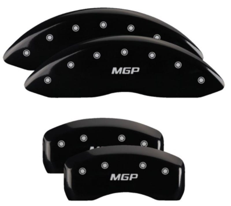 MGP — Set of 4 caliper covers, Engraved Front and Rear: MGP, Black powder coat finish,