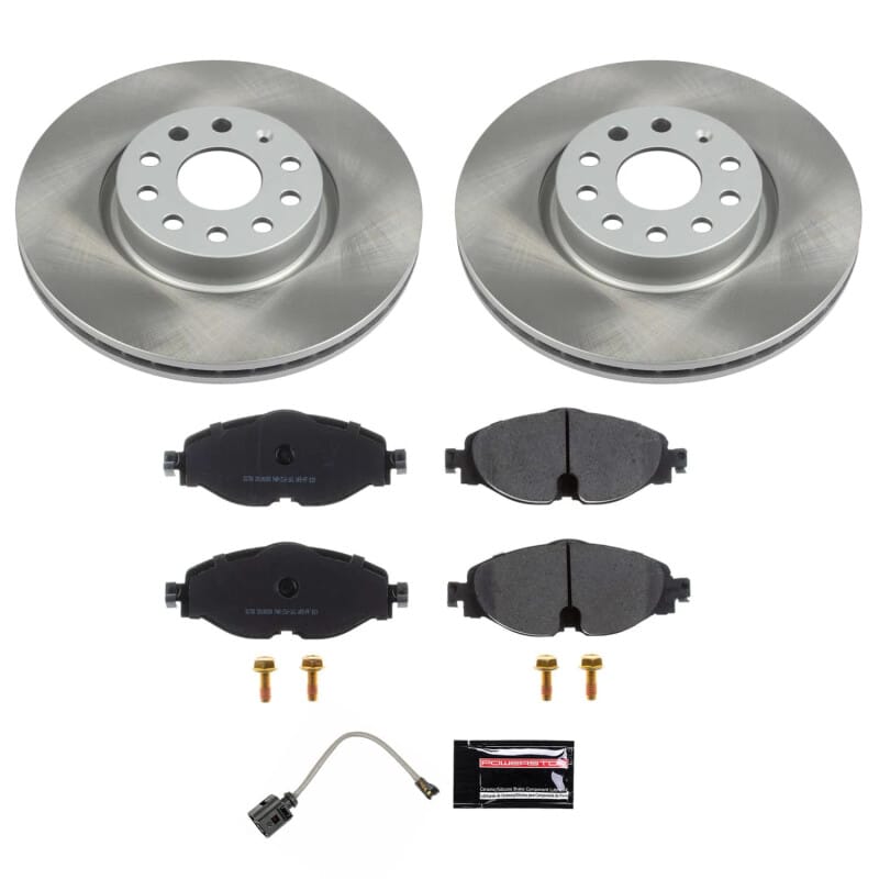 PowerStop — Semi-Coated Rotor and Low-Dust Ceramic Brake Pad Kit