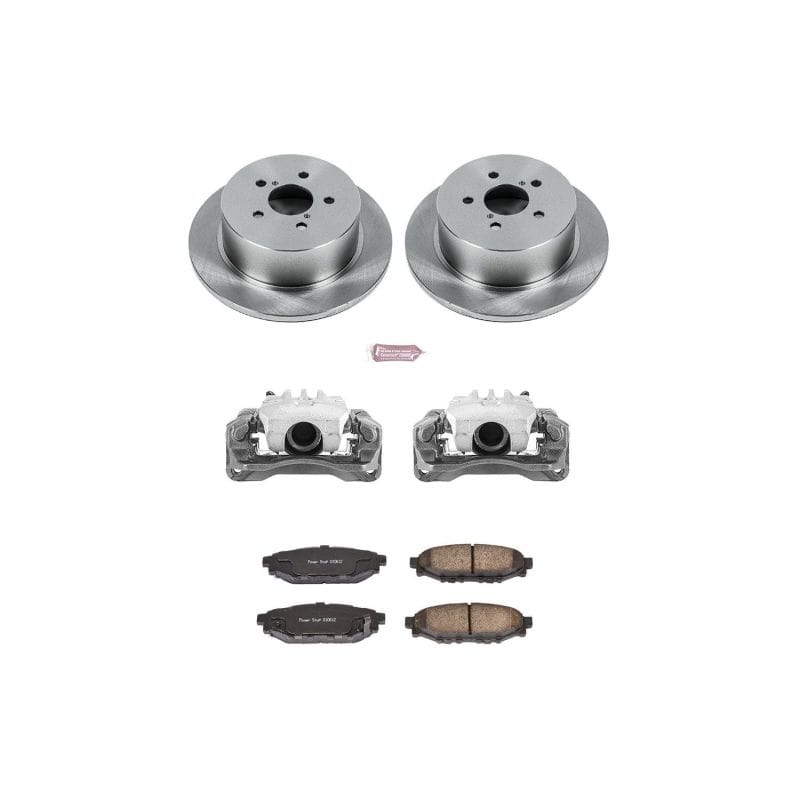 PowerStop — OE Stock Replacement Low-Dust Ceramic Brake Pad, Rotor and Caliper Kit