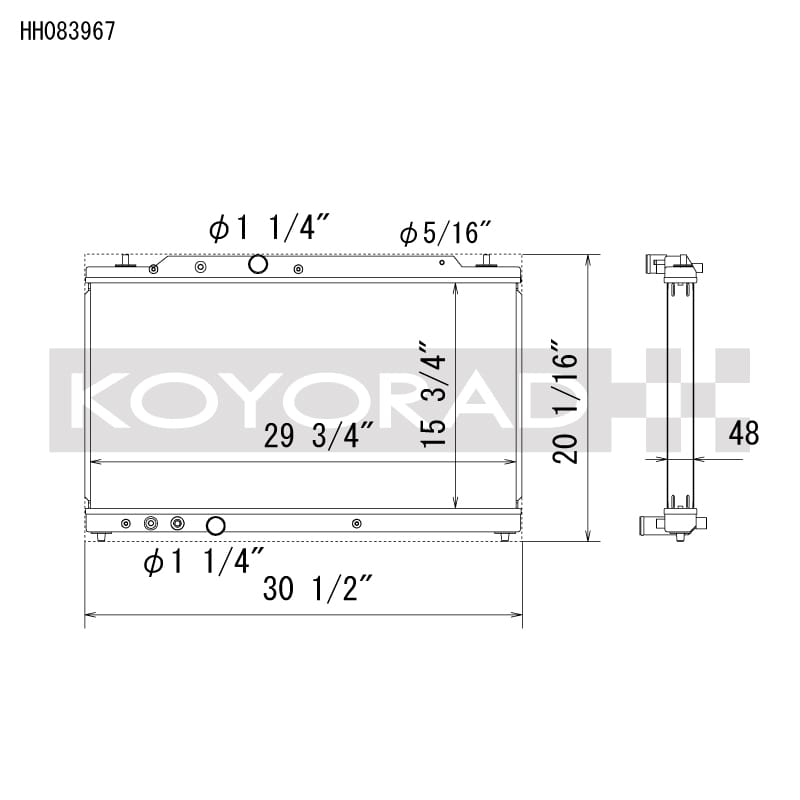 Koyo — Koyorad HH083967 Racing All Aluminum Radiator