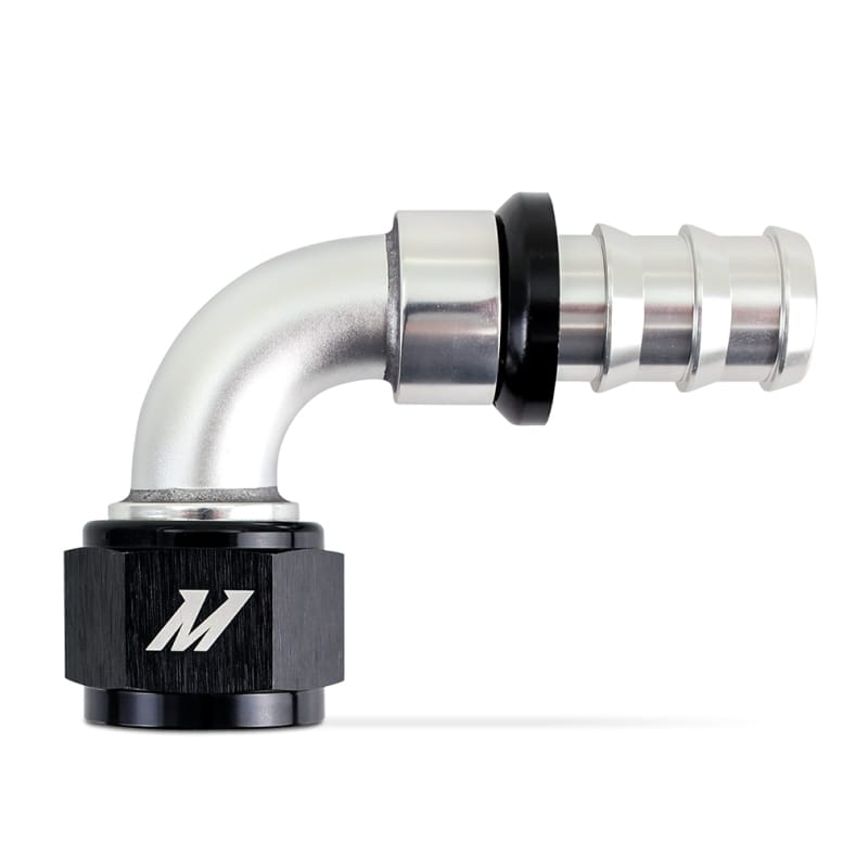 Mishimoto — Push-Lock Fitting, -12AN, 90-Degree