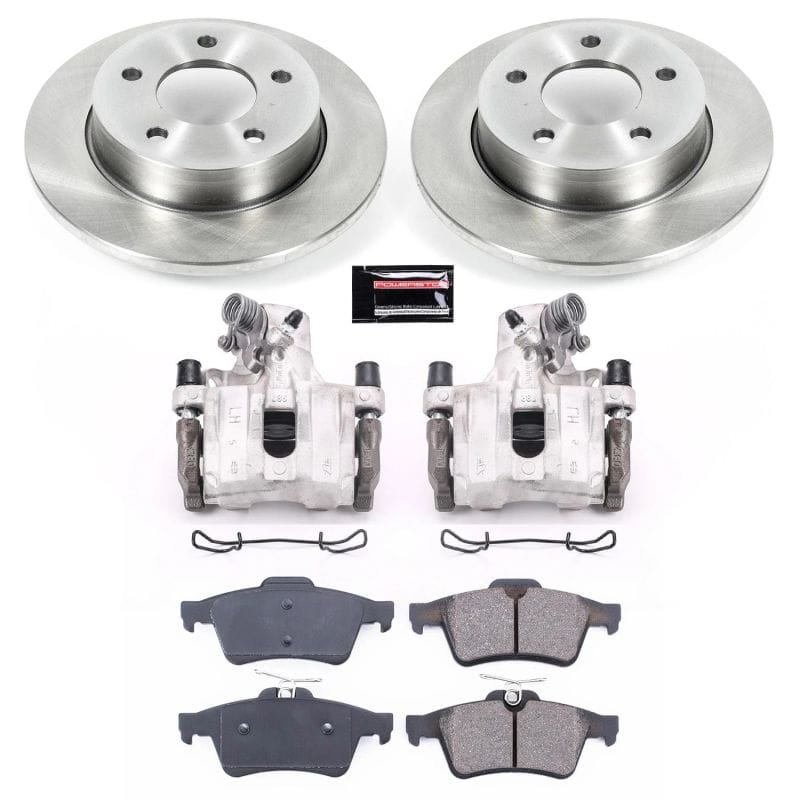 PowerStop — OE Stock Replacement Low-Dust Ceramic Brake Pad, Rotor and Caliper Kit