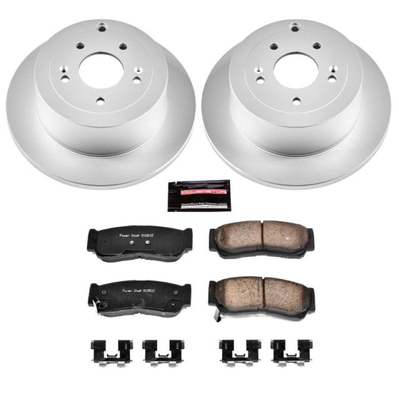 PowerStop — Genuine Geomet Coated Rotor and Low-Dust Ceramic Brake Pad Kit