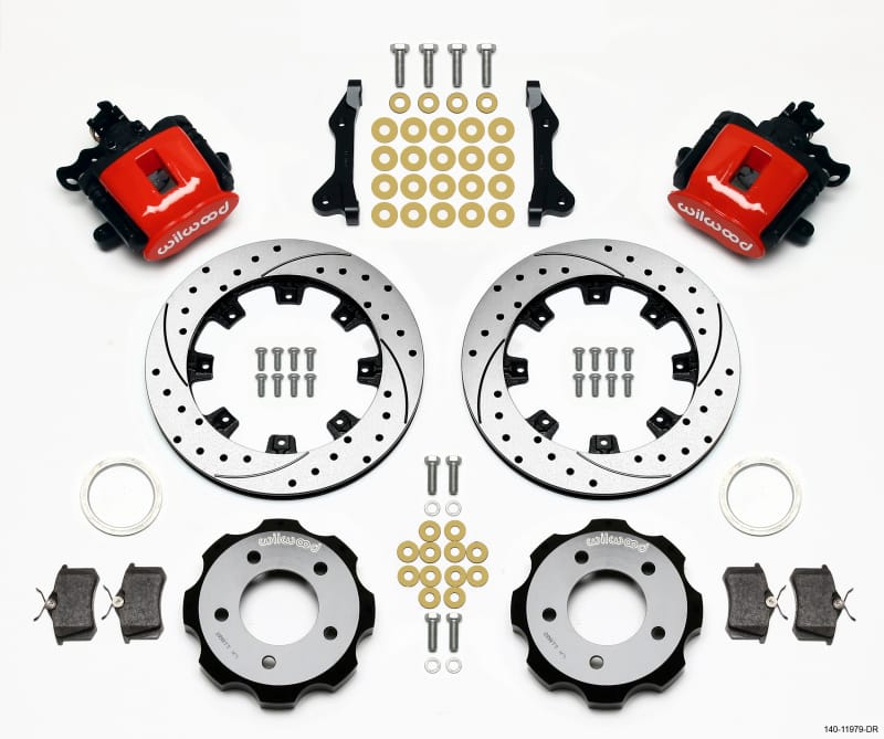 Wilwood — KIT,REAR,HONDA CIVIC,06-UP,.81,VENTED 12.19 ROTOR,DRILLED,RED