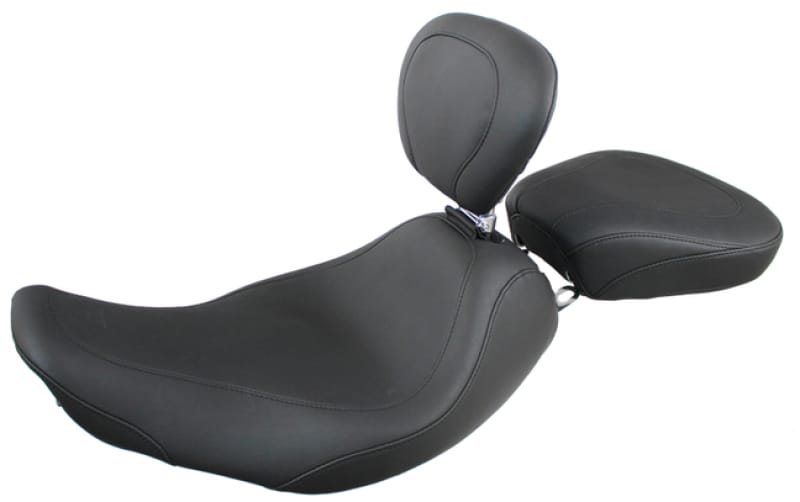 Mustang Motorcycle — Mustang 97-07 Harley Rd King, 06-07 Str Glide, 00-05 Eagle Wide Tripper Solo Seat w/DBR - Black
