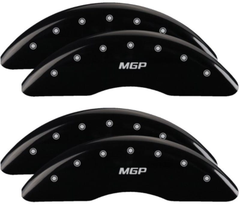 MGP — Set of 4 caliper covers, Engraved Front and Rear: MGP, Black powder coat finish,