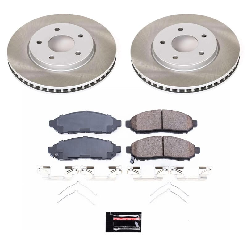 PowerStop — Semi-Coated Rotor and Low-Dust Ceramic Brake Pad Kit
