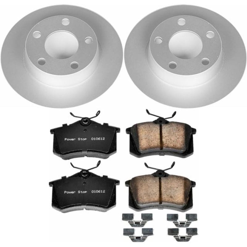 PowerStop — Genuine Geomet Coated Rotor and Carbon-Fiber Ceramic Brake Pad Kit