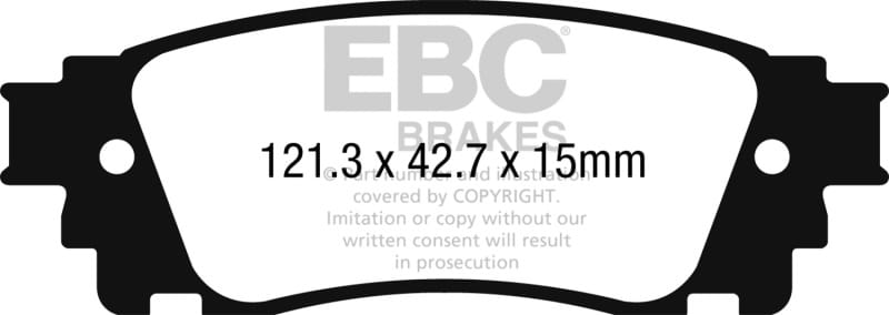 EBC — EBC 2017+ Toyota C-HR 2.0L Redstuff Rear Brake Pads
Disc Brake Pad