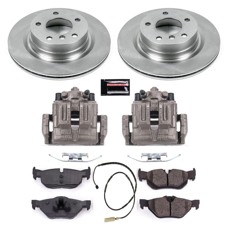 PowerStop — OE Stock Replacement Low-Dust Ceramic Brake Pad, Rotor and Caliper Kit