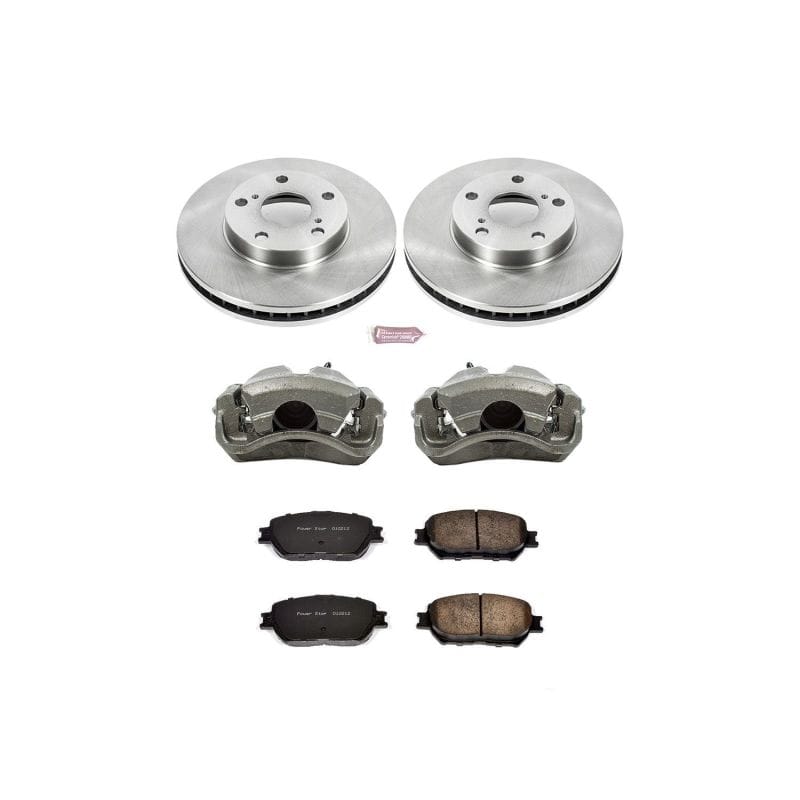 PowerStop — OE Stock Replacement Low-Dust Ceramic Brake Pad, Rotor and Caliper Kit