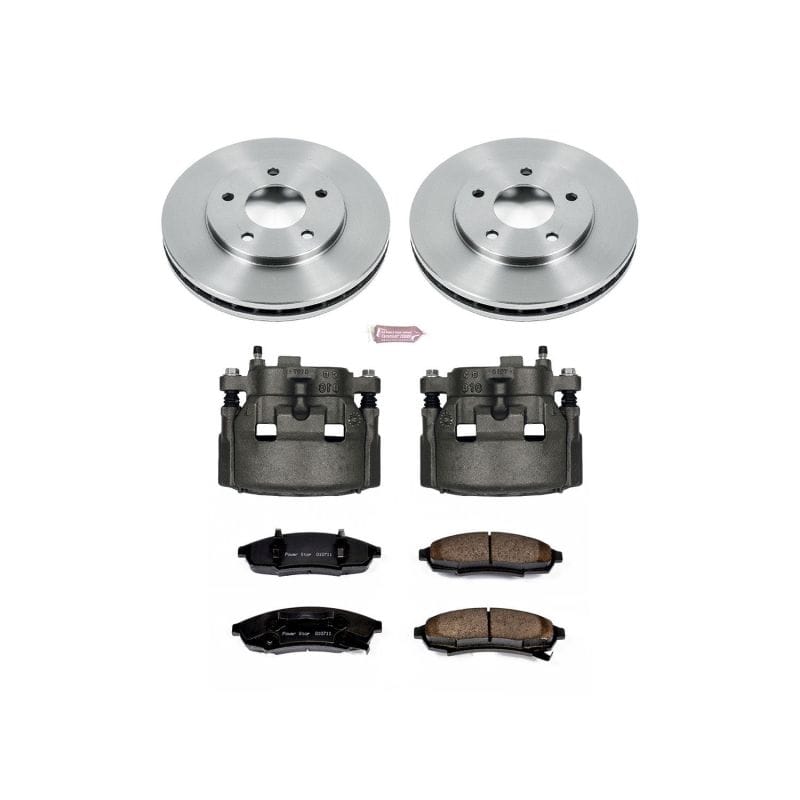 PowerStop — OE Stock Replacement Low-Dust Ceramic Brake Pad, Rotor and Caliper Kit