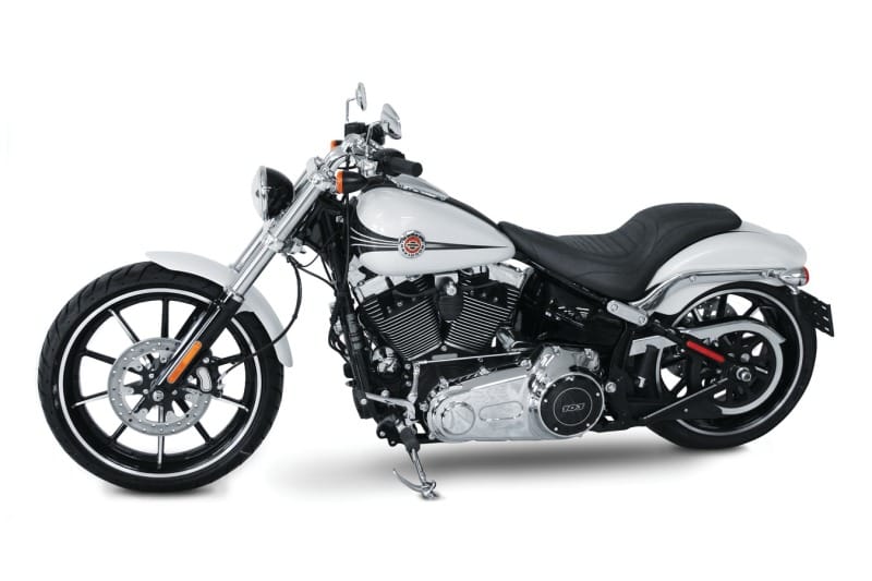 Mustang Motorcycle — Mustang 13-17 Harley Softail Breakout Tripper Fastback 1PC Seat Tuck & Roll - Black